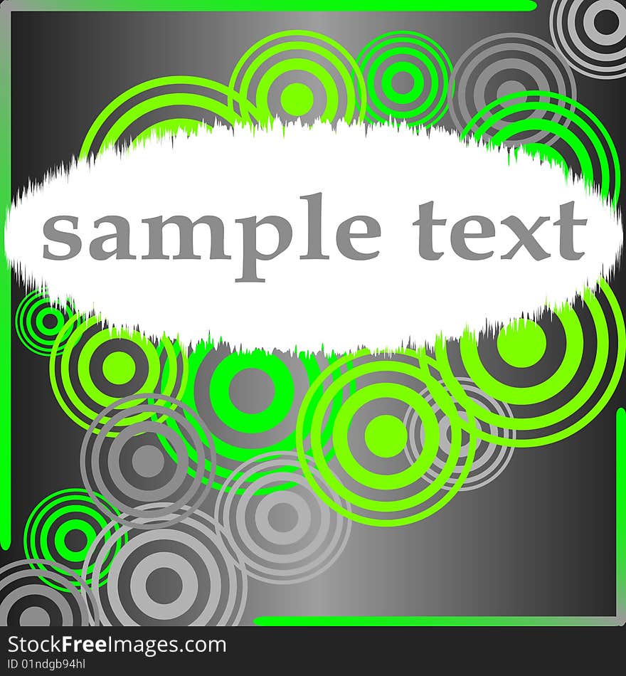 Modern green flyer with sample text