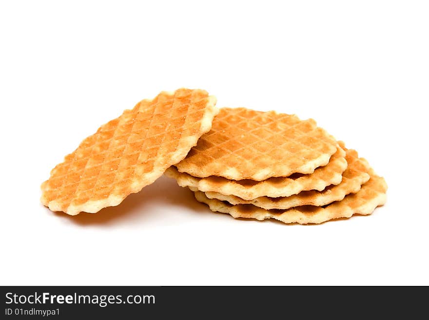 Biscuit isolated  on white background.