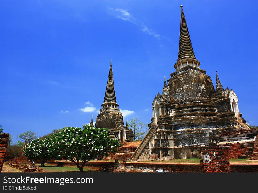 Stupa in Ayutthaya Thailand