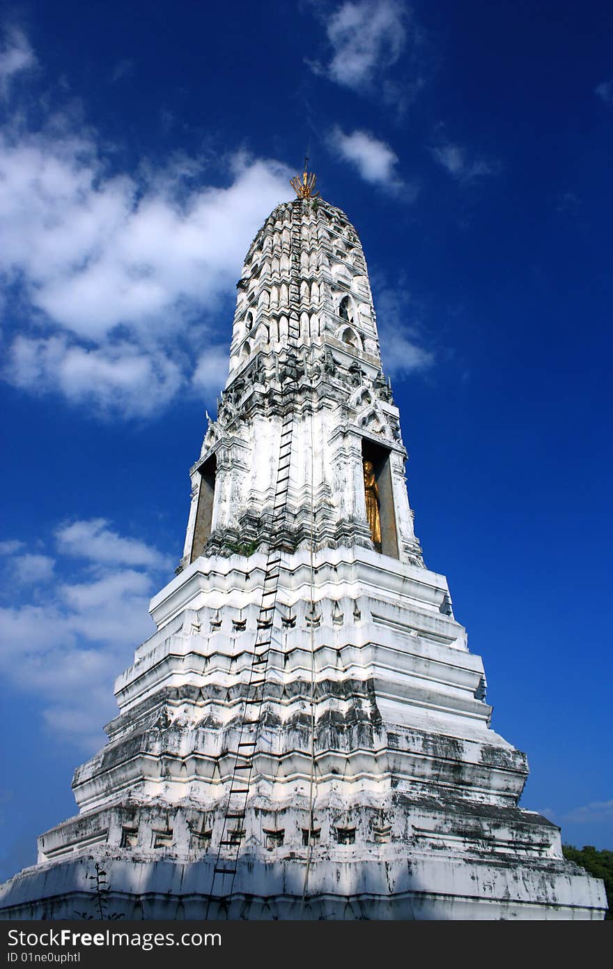 Stupa in Wat Rakang Bangkok Thailand