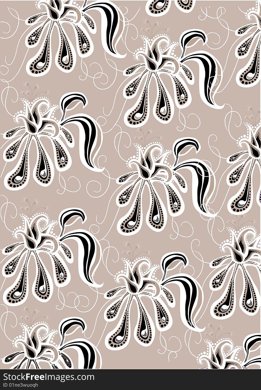 Flowers abstract pattern