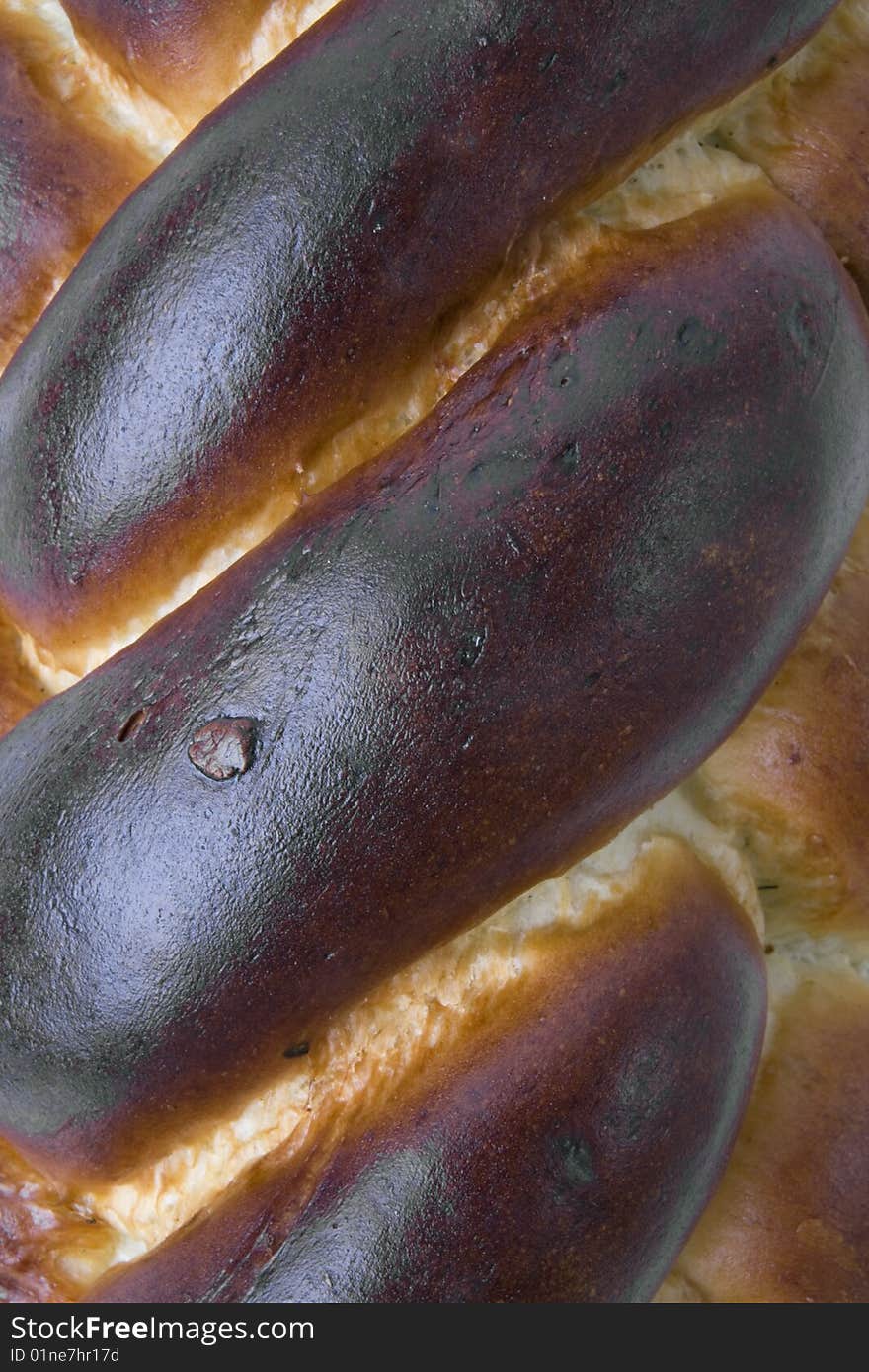 A loaf of challah bread for shabbat