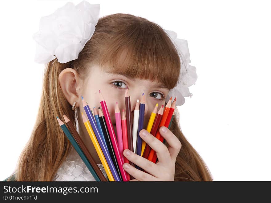 Girl With Color Pencils