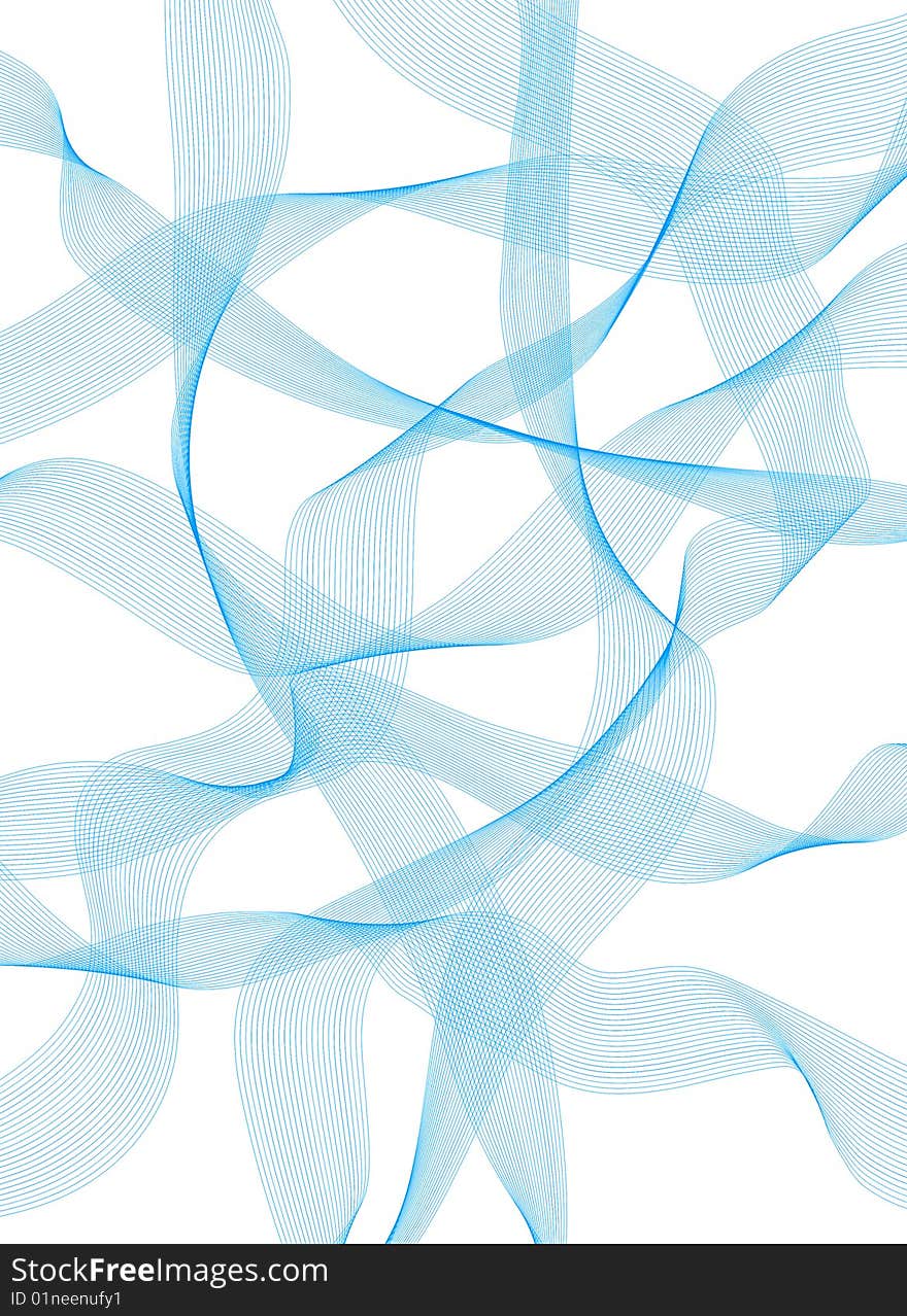 Digital painting - flying blue lines isolated on white background. Zoom view please. Digital painting - flying blue lines isolated on white background. Zoom view please.