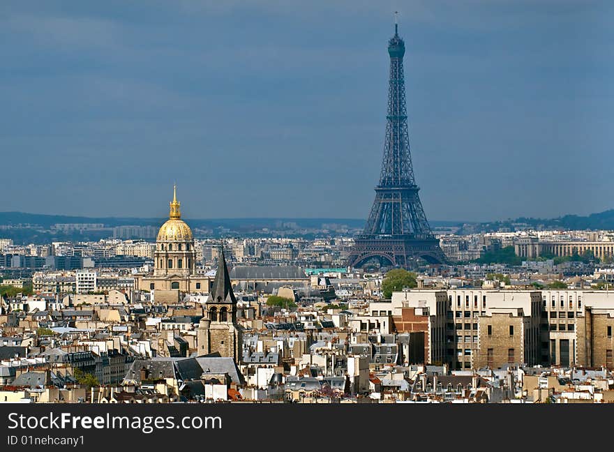 Eiffel Tower and Hotel des Invalides