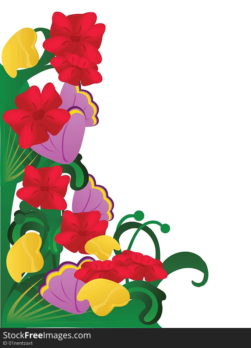 Flowers and plants background, for template, backdrop, decoration, websites and others