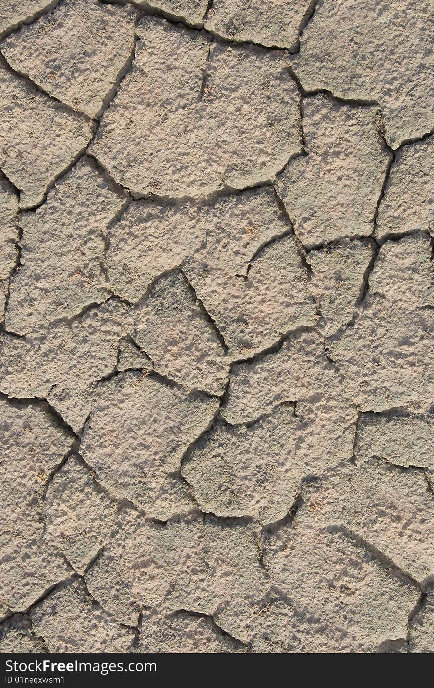 Cracked clay near the river