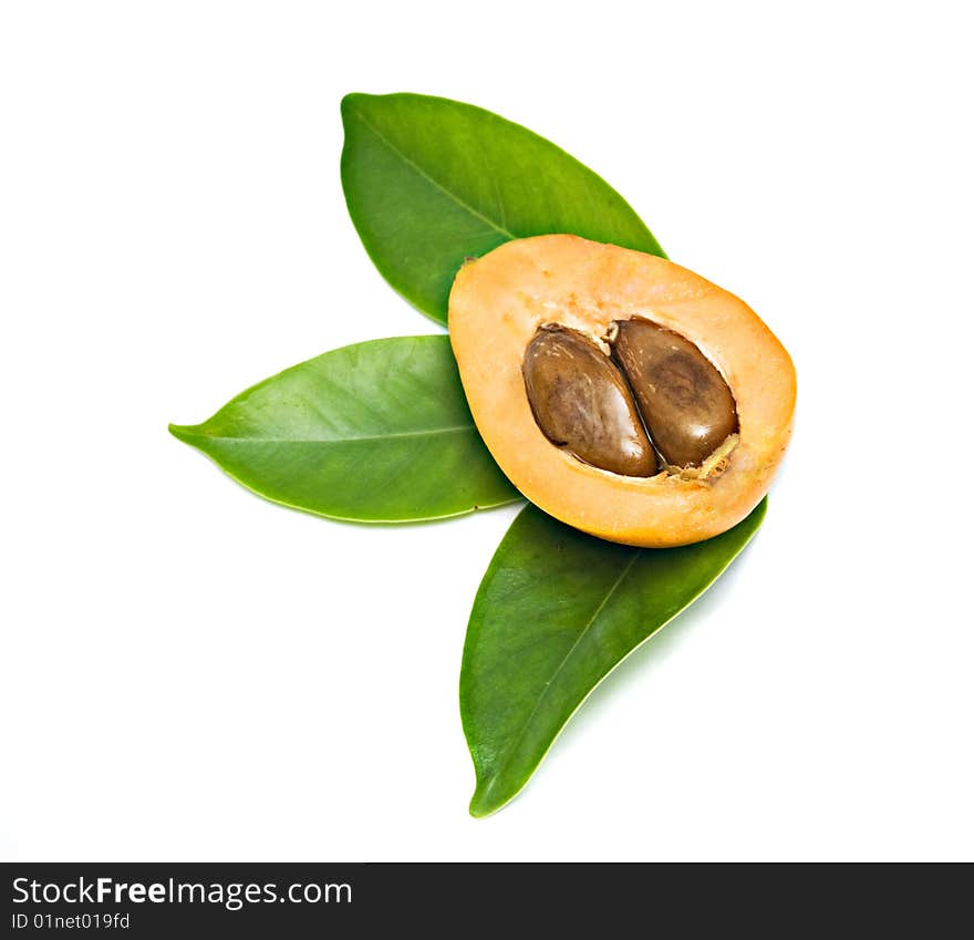 Section Of Loquat On Leaves