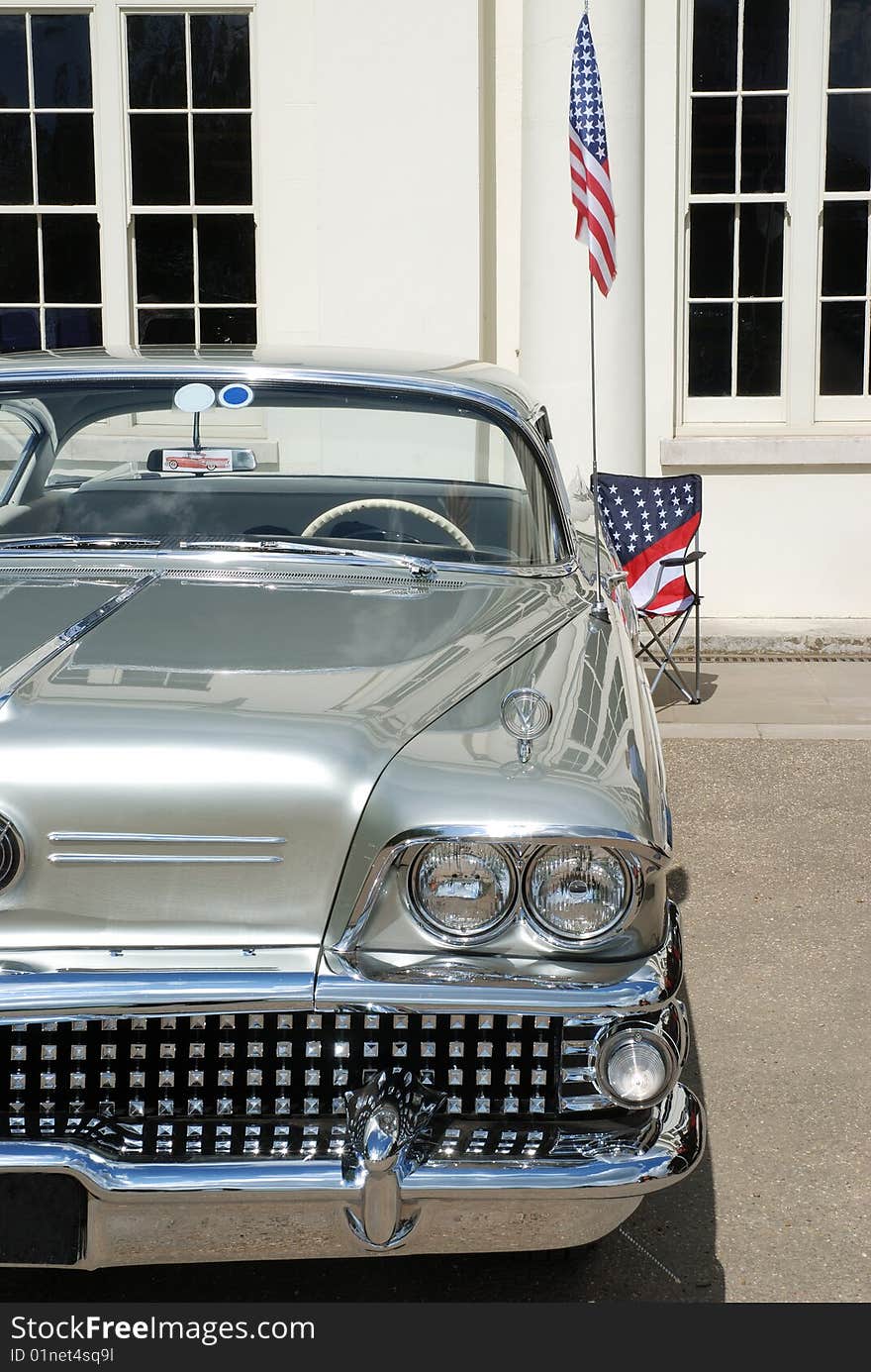 Interior of a classic American 1960s car. Interior of a classic American 1960s car