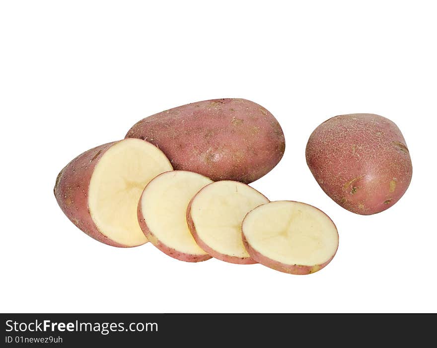 Potatoes and potato slices