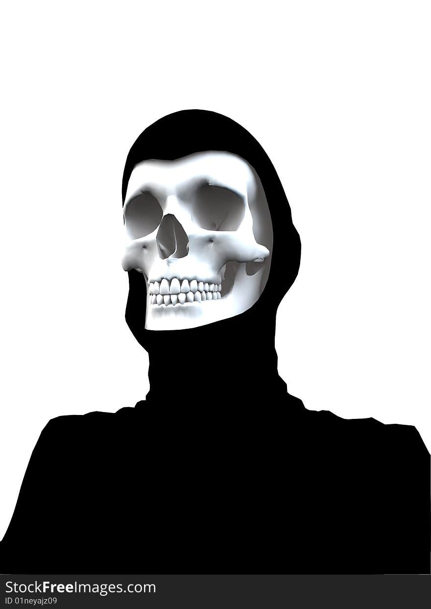 The grim reaper for death, medical and Halloween concepts. The grim reaper for death, medical and Halloween concepts.