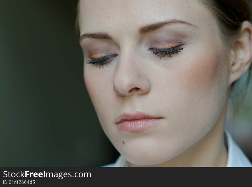 Woman Applying Makeup