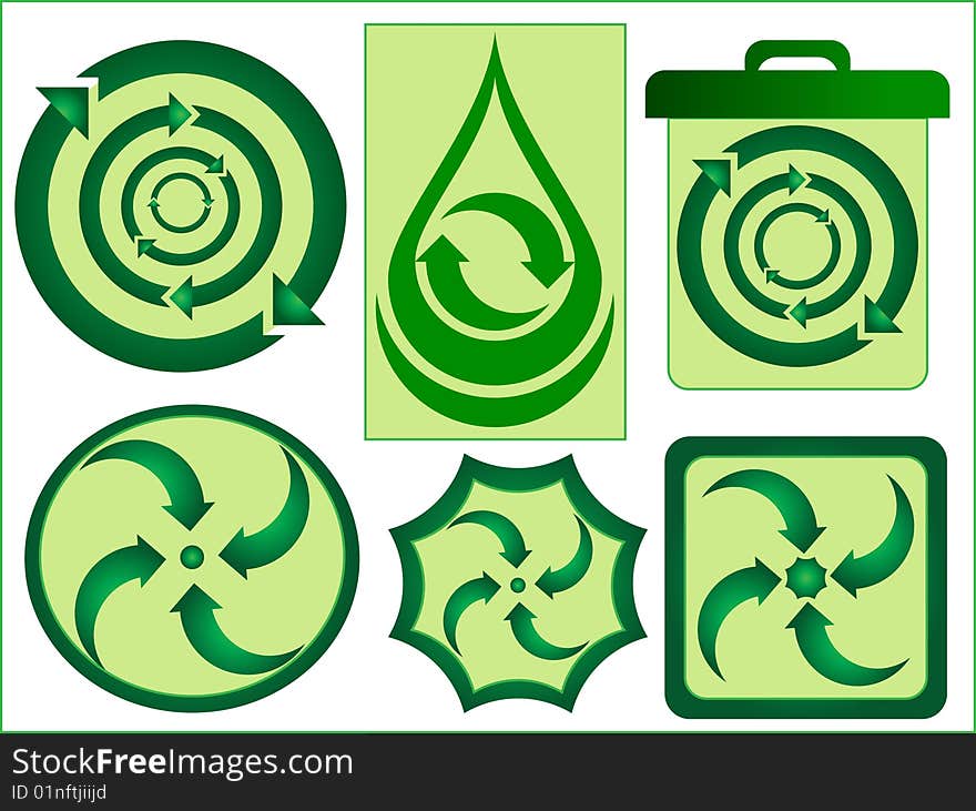 A background illustrating recycling of the waste materials. A background illustrating recycling of the waste materials