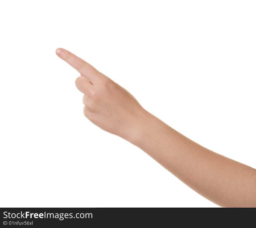 Finger gesture isolated over white. Finger gesture isolated over white