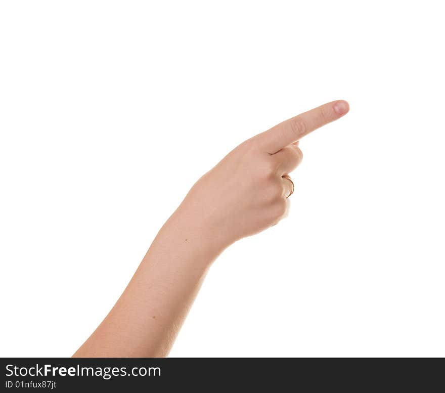 Finger gesture isolated over white. Finger gesture isolated over white