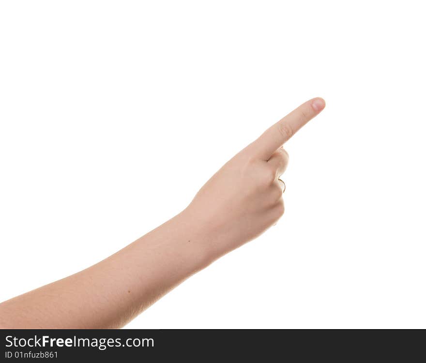 Finger gesture isolated over white. Finger gesture isolated over white