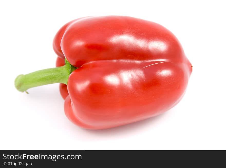 Red pepper on a white background