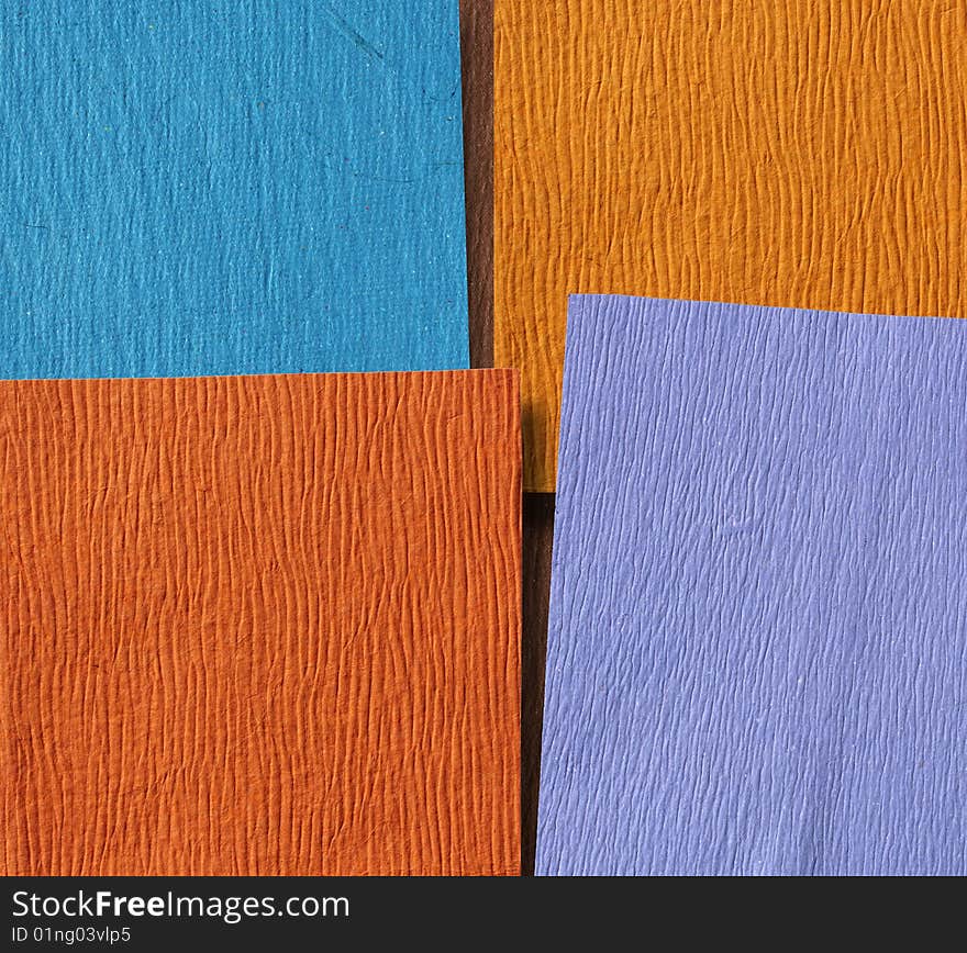 Handmade color papers for background