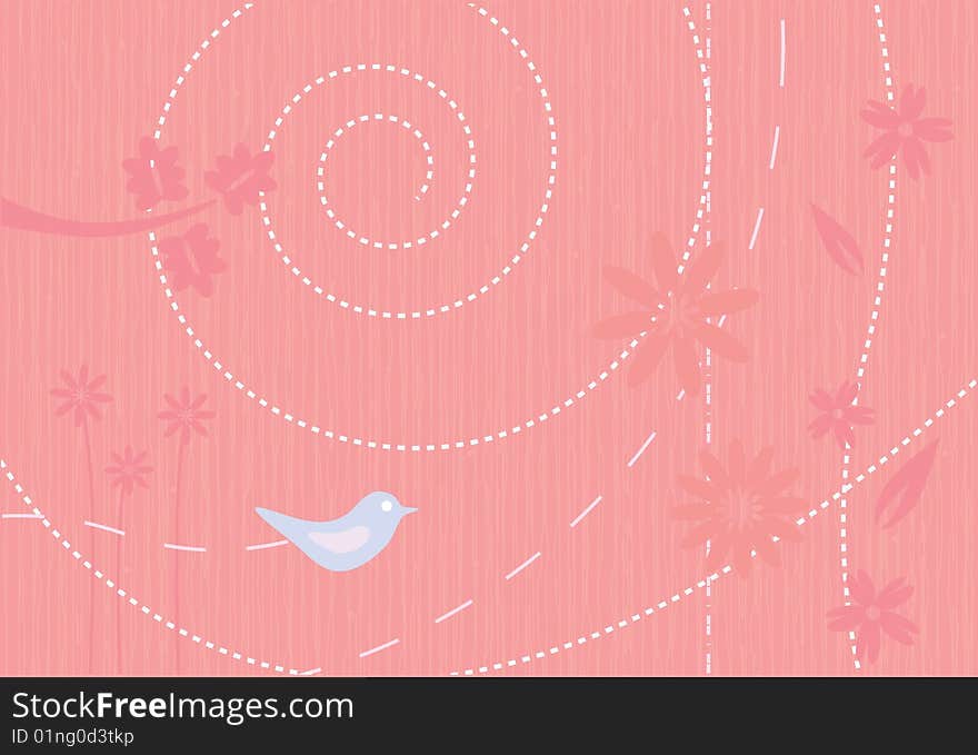 Vector spring season abstract retro style background. Vector spring season abstract retro style background