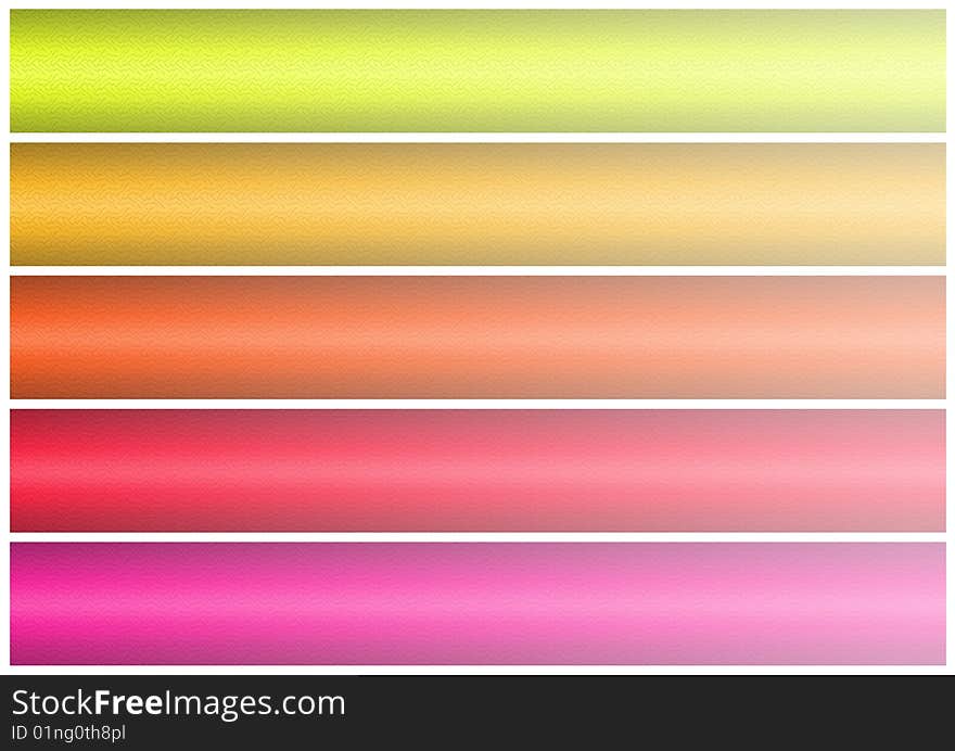 Abstract banner of five colors on a white background. easily cropping. Abstract banner of five colors on a white background. easily cropping