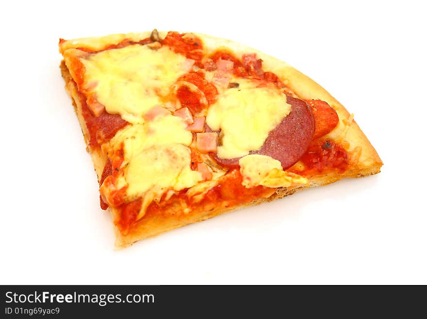 Fresh pizza isolated on white