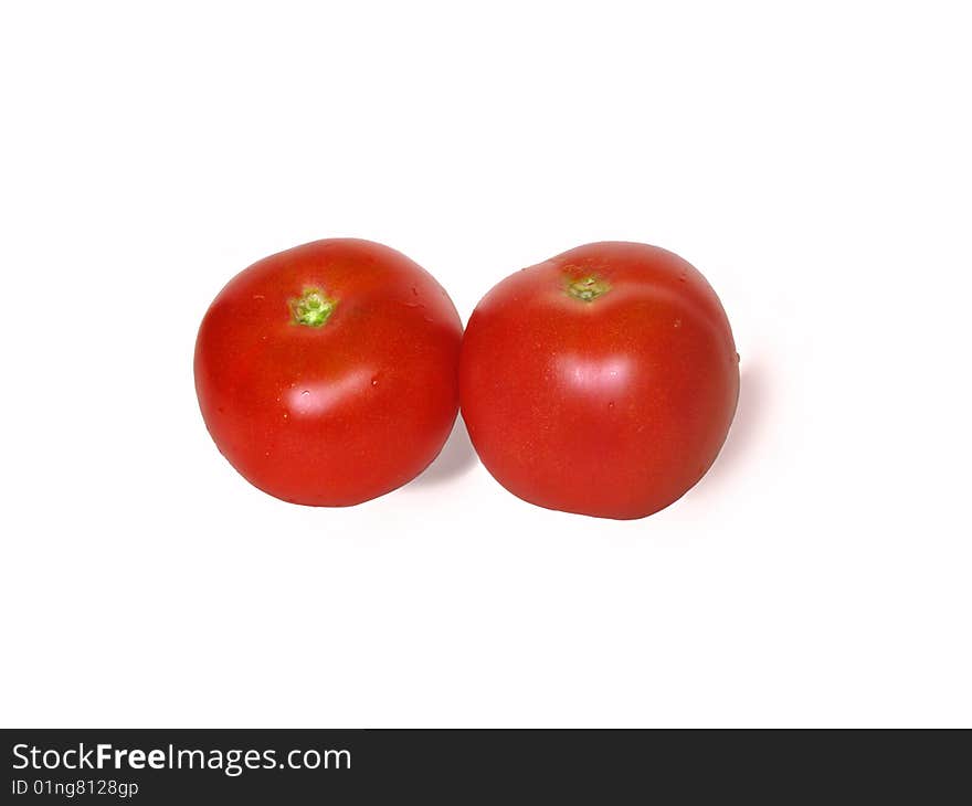 Tomatoes isolated on white background