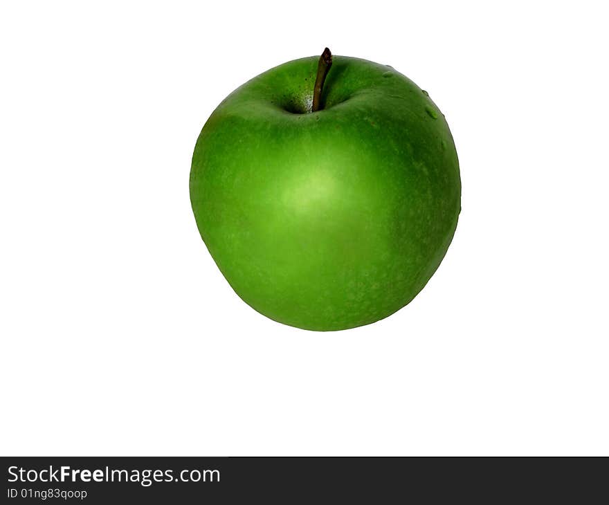 Green apple isolated on white