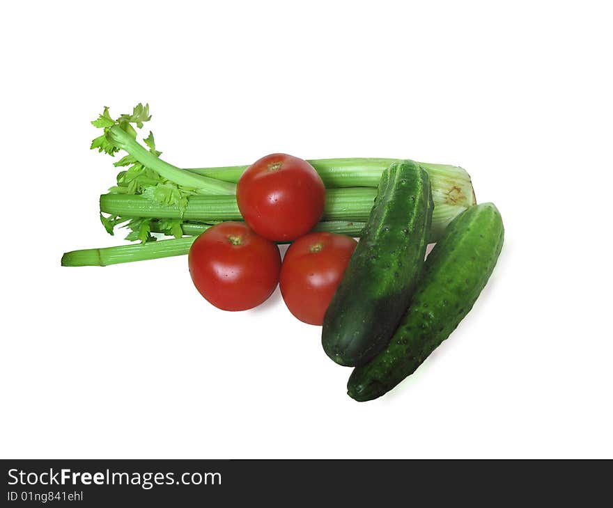 Vegetables isolated on white