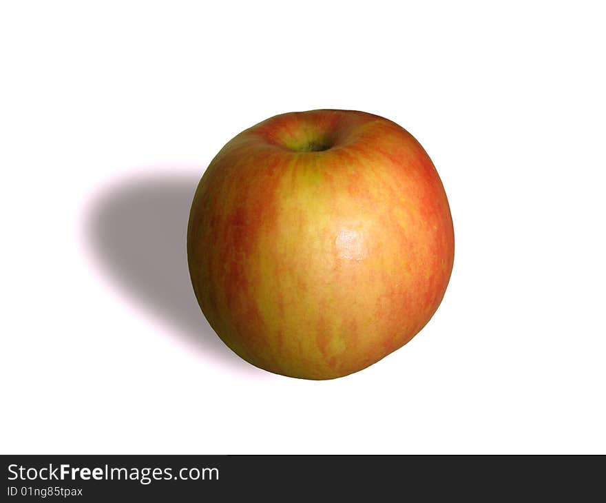 Red apple isolated on white