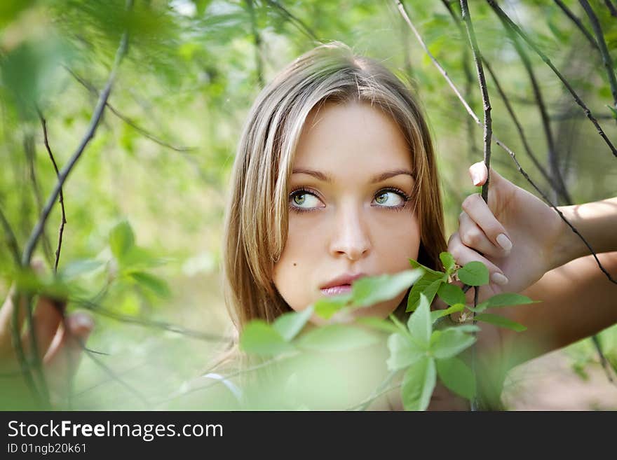 Portrait of a beautiful young lady