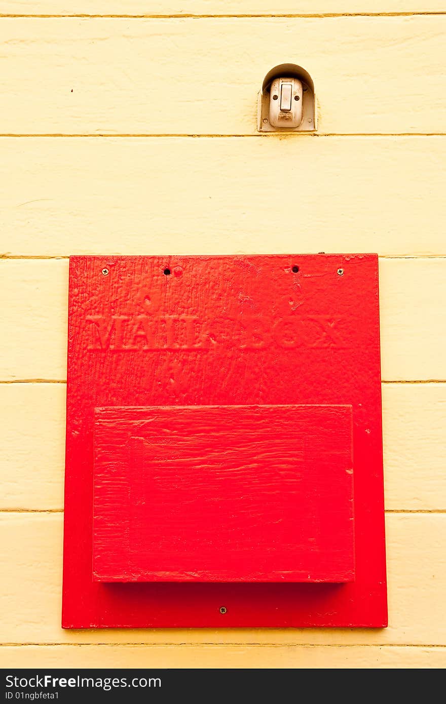 Red post box and door bell switch