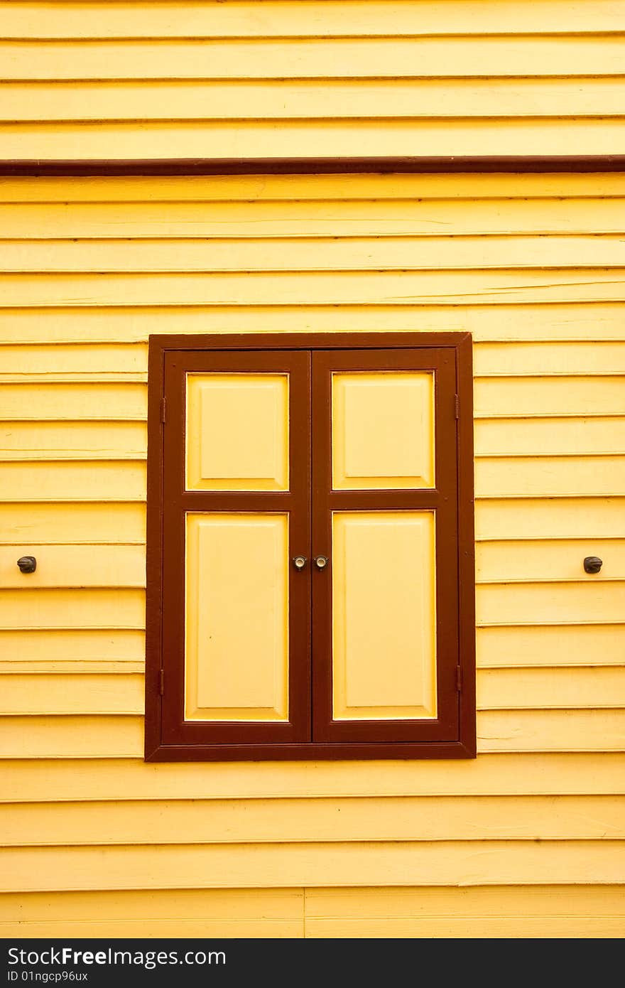 Thai style wood window