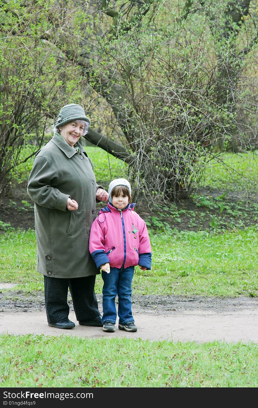 Grandmother and granddaughter