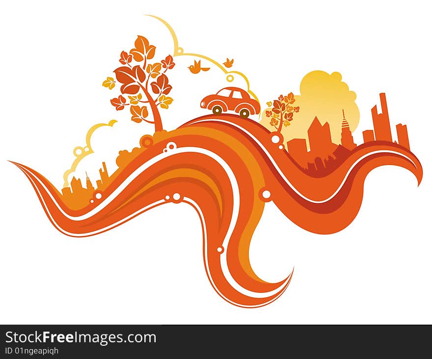 Autumn scenery background