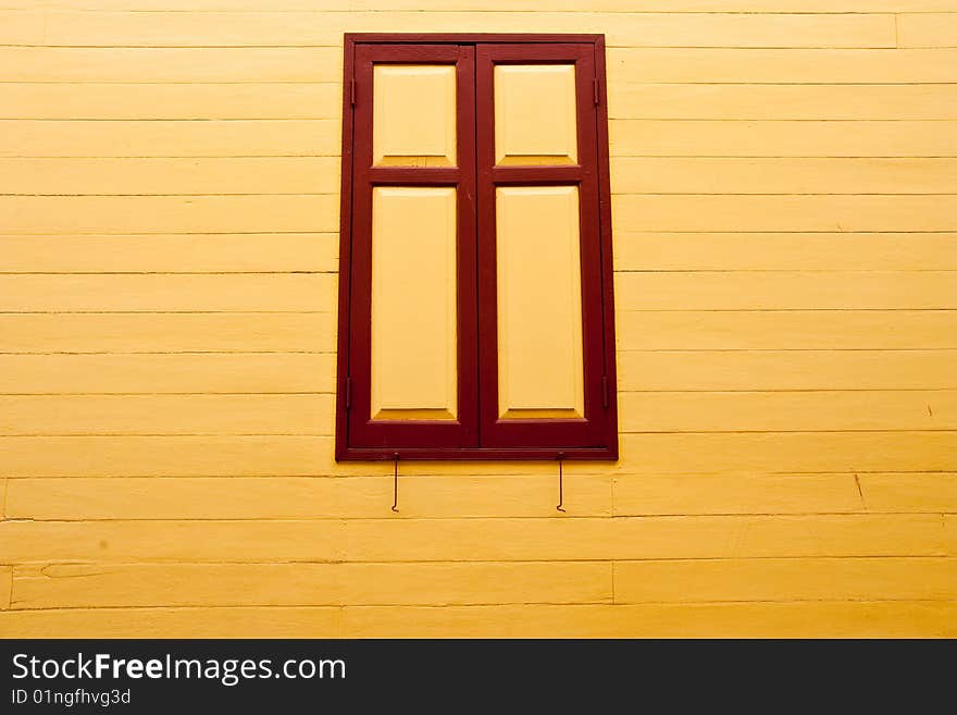 Thai style wood window