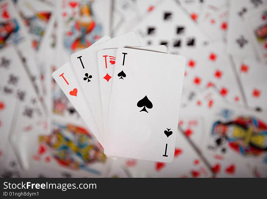 Close-up up of a four aces