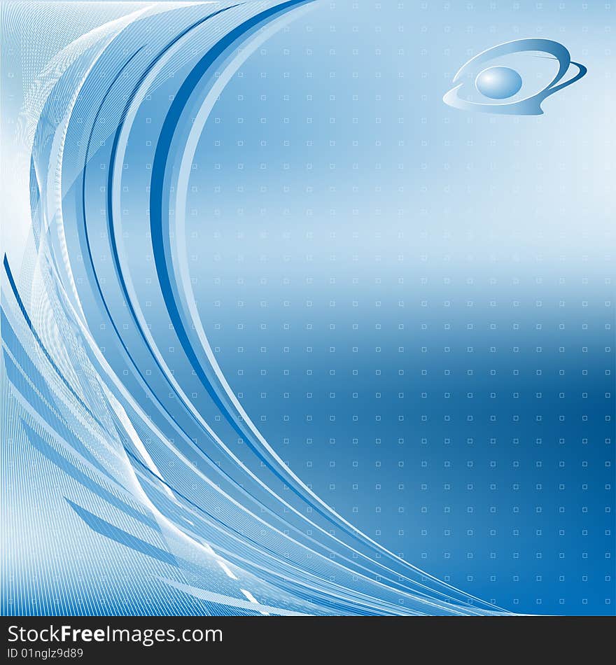 Abstract vector background with logo and copy space