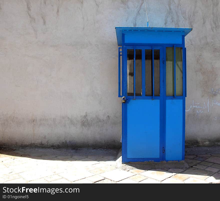 Small kiosk for selling public bus tickets