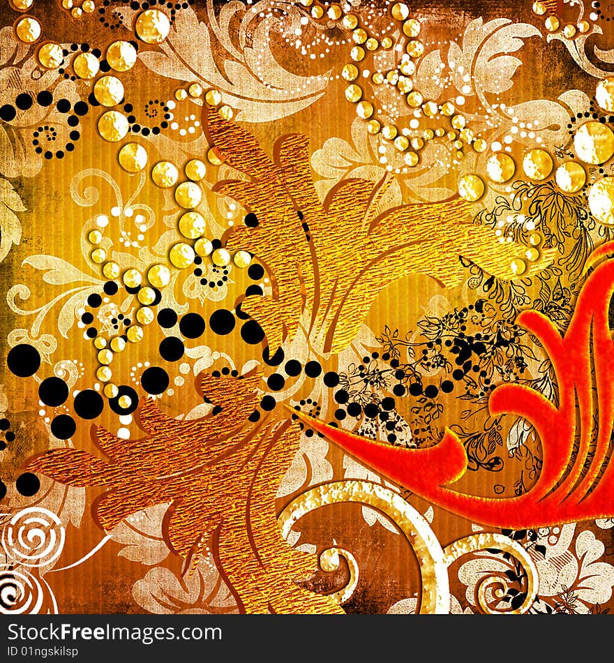 Beautiful abstract background in golden colors. Beautiful abstract background in golden colors