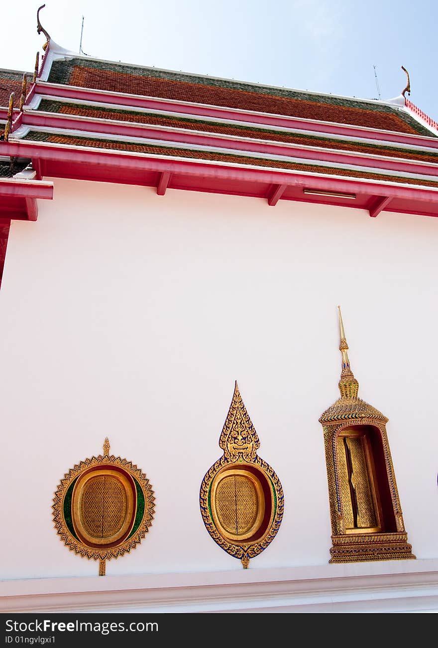 Windows of Buddhist church