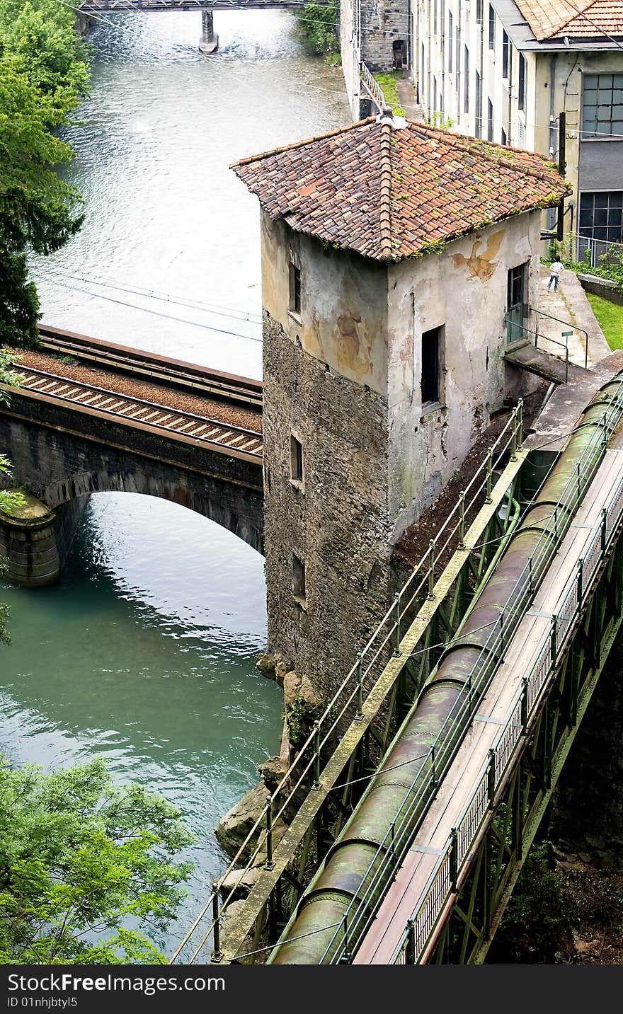 Rail near the river and a