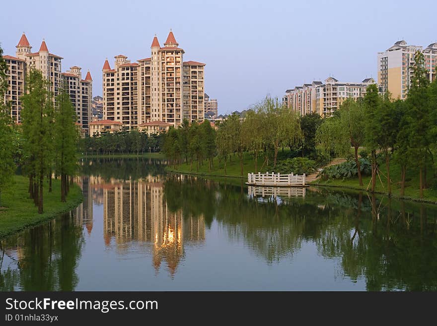 A part of residence at nightfall suite in Foshan city,Canton,China. A part of residence at nightfall suite in Foshan city,Canton,China