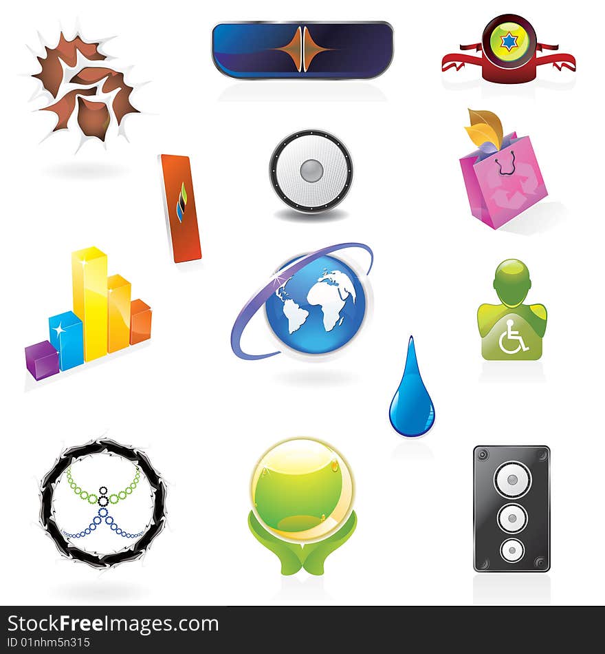 Various Beautiful Abstract Icons