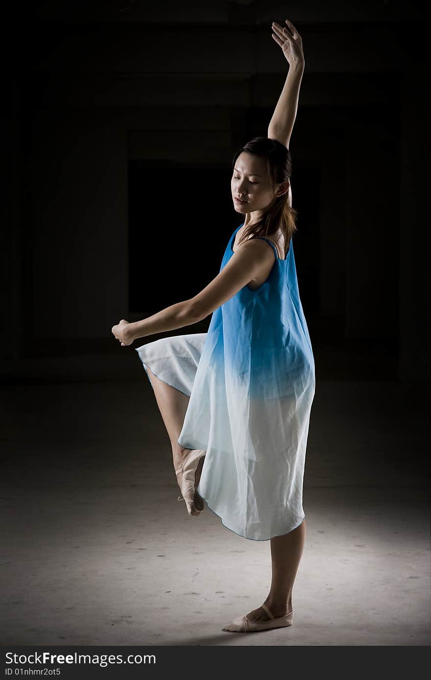 Asian female ballet dancer