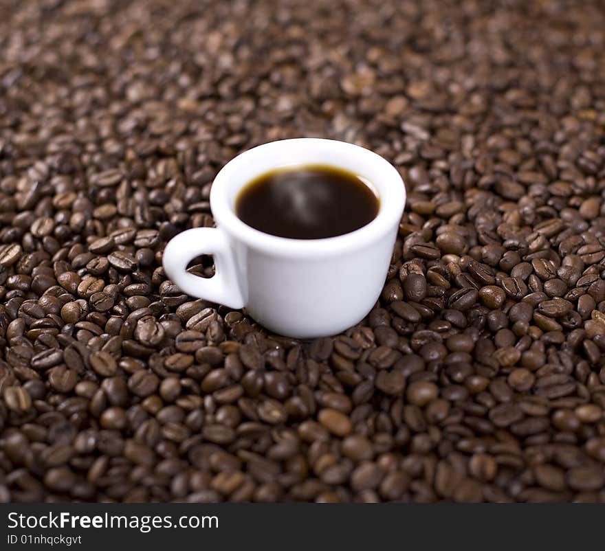 Fragrant cup of fresh coffee. Fragrant cup of fresh coffee