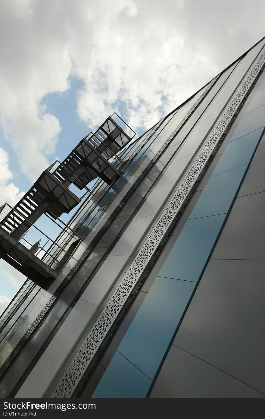 Modern building  on a background of  sky