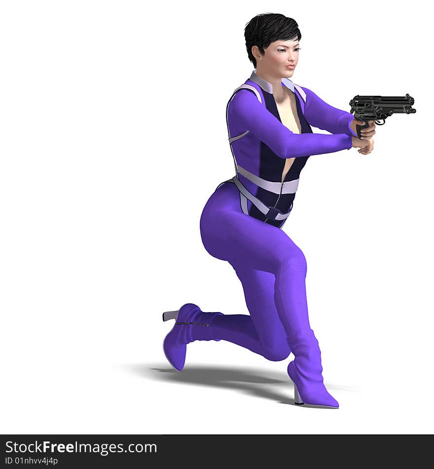 Female Agent Blue