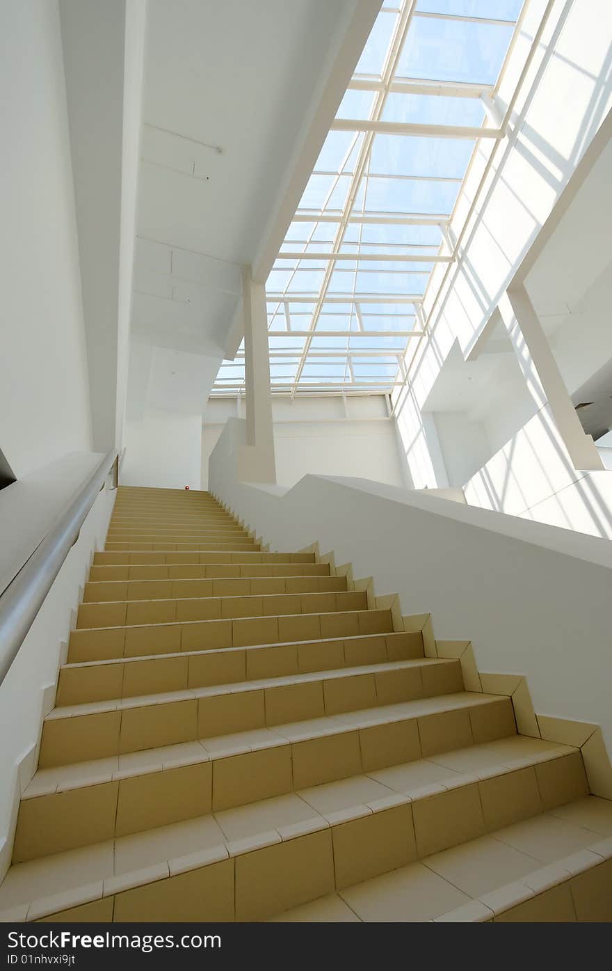 Staircase in a modern white building. Staircase in a modern white building