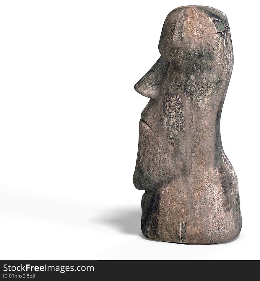 Easter Statue Isolated