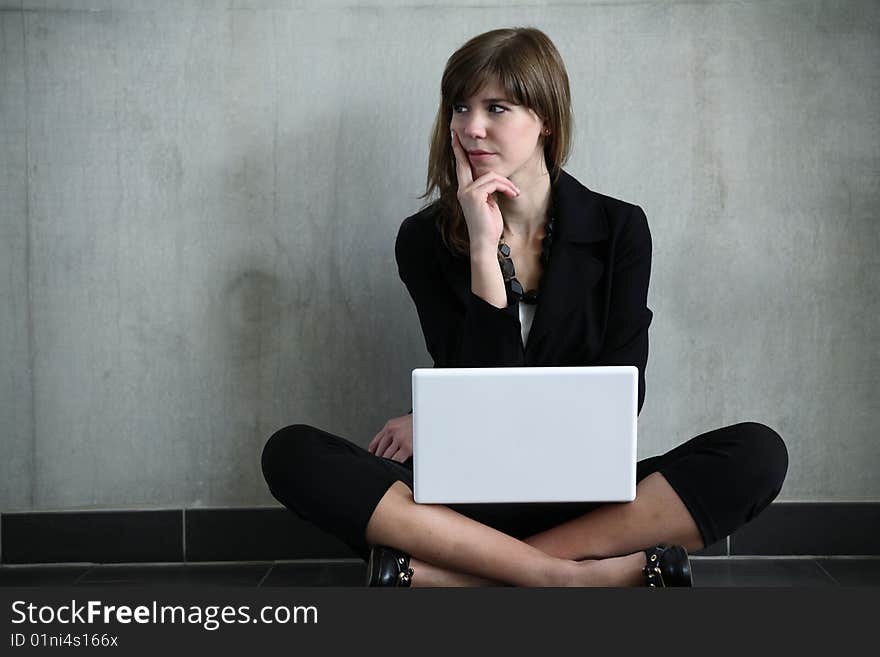 woman with laptop